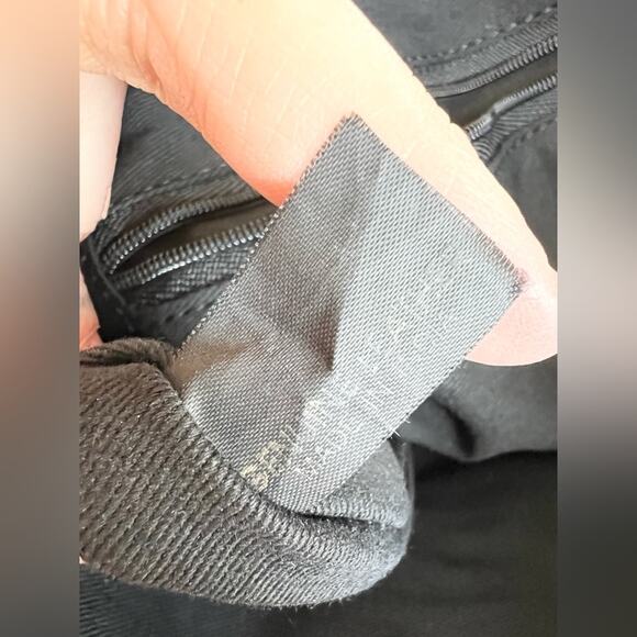 Vintage deadstock black genuine leather backpack casual 90s y2k NWOT goth punk - Picture 10 of 10